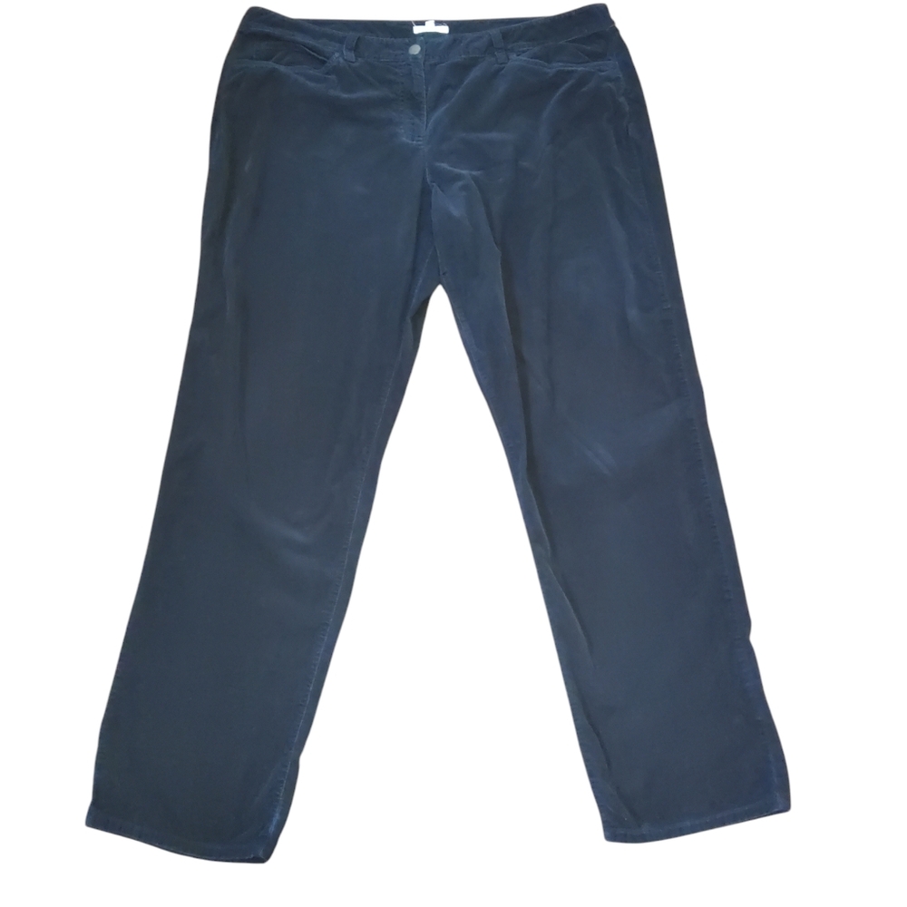 Eileen Fisher Straight Leg Corduroy Pants Size 16 Black